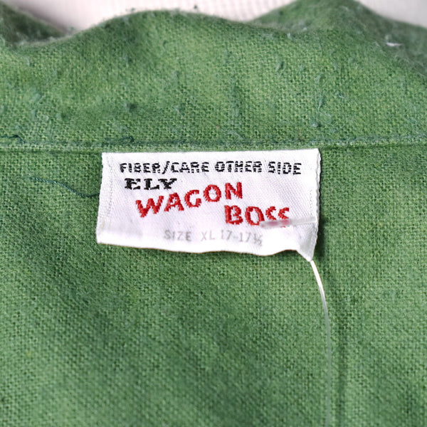 1970s Vintage Green Western Shirt Cats Like Us