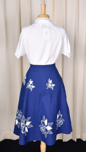 1970s Vintage Hawaiian Skies Wrap Skirt Cats Like Us