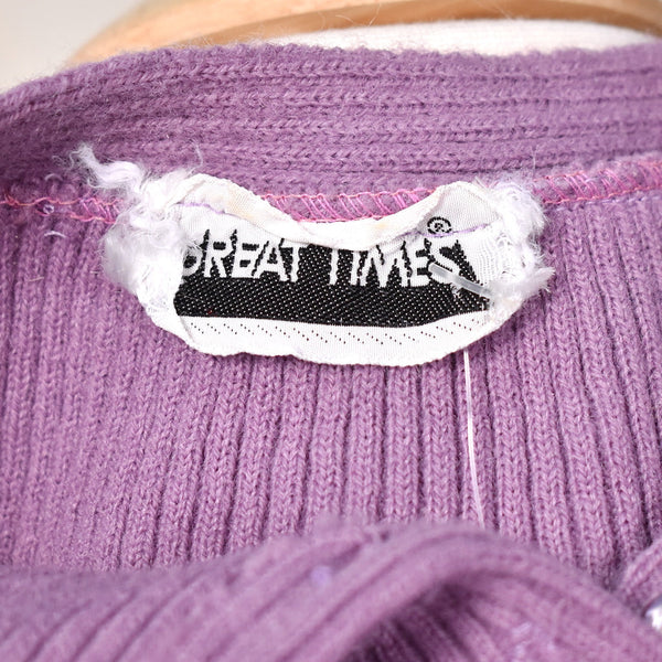 1970s Vintage Lavender Sweater Dress Cats Like Us
