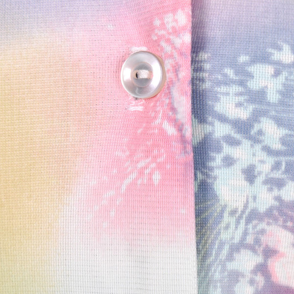 1970s Vintage Pastel Flowers Shirt Cats Like Us