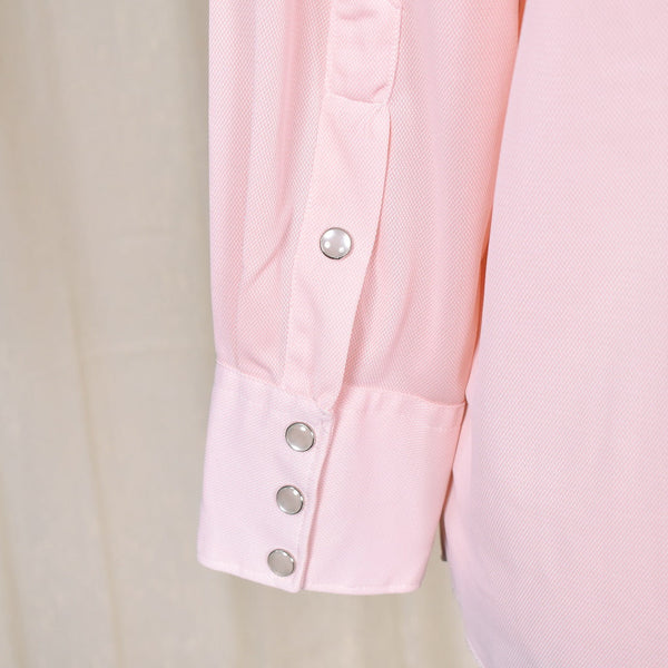 1970s Vintage Pastel Pink Shirt w Tie Cats Like Us