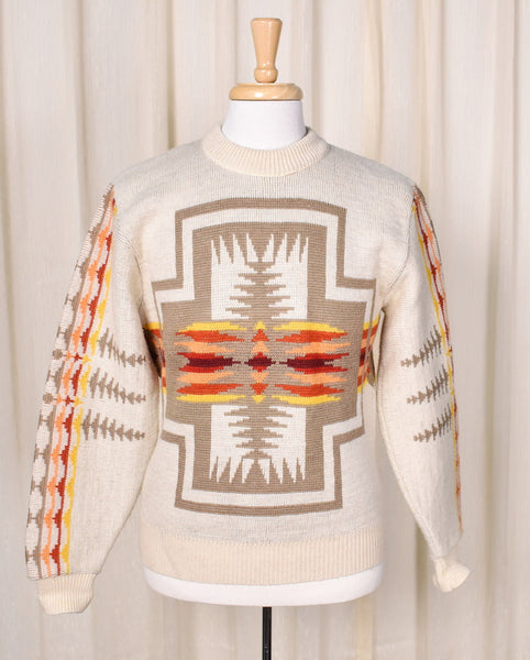 1970s Vintage Pendleton Aztec Sweater Cats Like Us