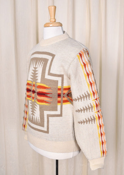1970s Vintage Pendleton Aztec Sweater Cats Like Us