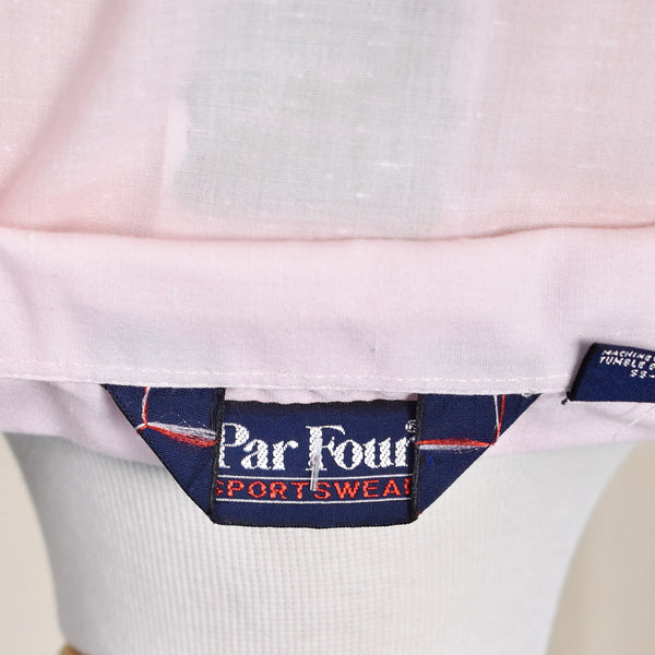 1970s Vintage Pink Pleat Pocket Shirt Cats Like Us