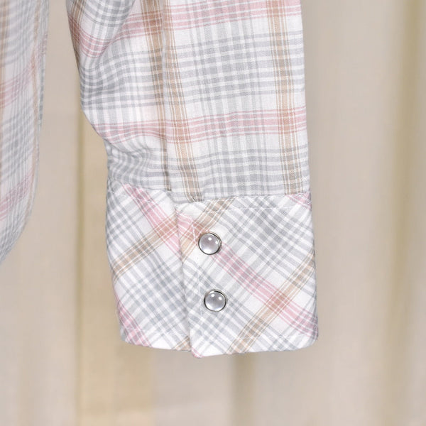 1970s Vintage Plaid Pastel Shirt Cats Like Us
