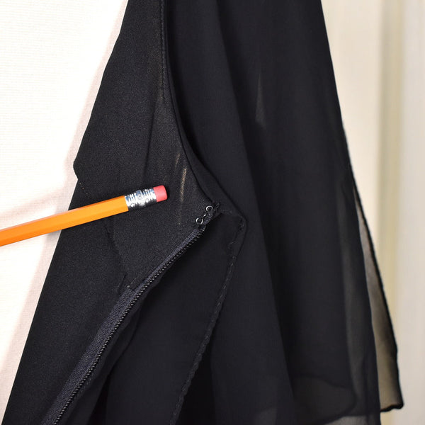 1970s Vintage Purple Flower Flowy Dress Cats Like Us