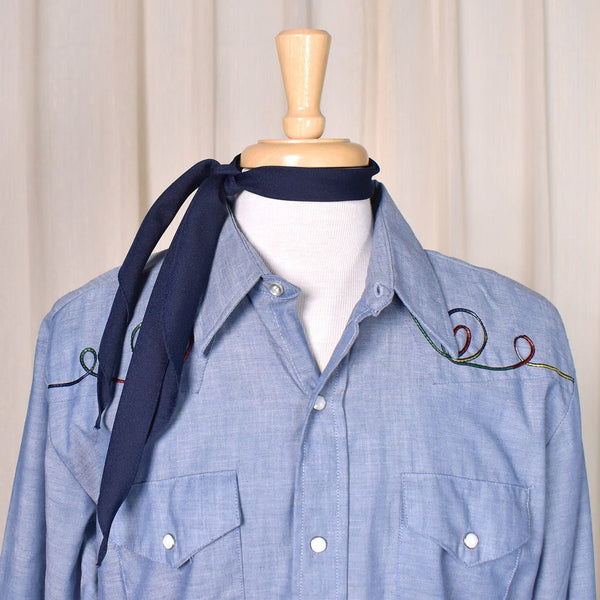 1970s Vintage Rainbow Swirl Shirt with Tie Cats Like Us