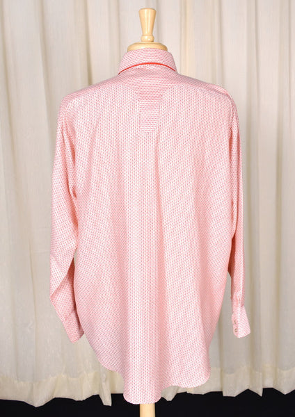 1970s Vintage Red & White Shirt w/ Tie Cats Like Us