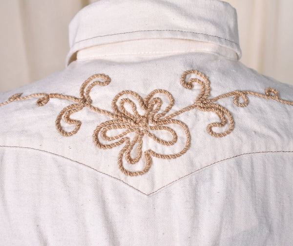 1970s Vintage Rope Design Western Shirt Cats Like Us