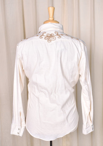 1970s Vintage Rope Design Western Shirt Cats Like Us