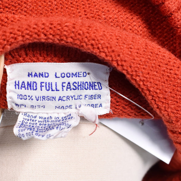 1970s Vintage Rust Hooded Cardigan Cats Like Us