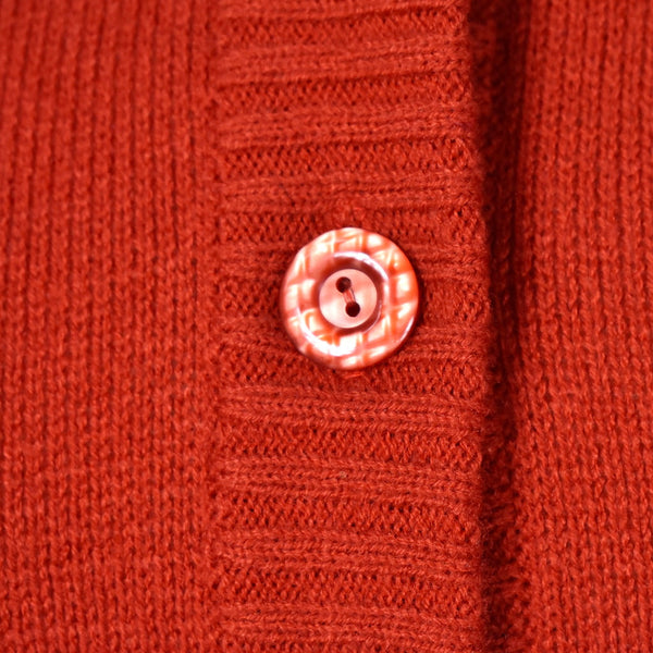 1970s Vintage Rust Hooded Cardigan Cats Like Us