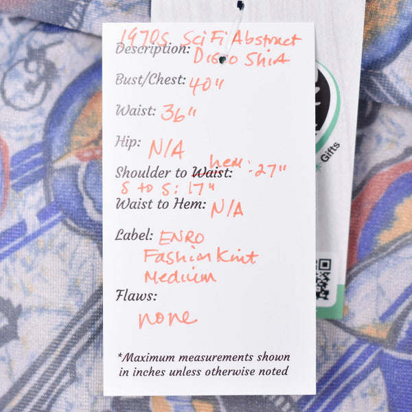 1970s Vintage Sci Fi Disco Shirt Cats Like Us