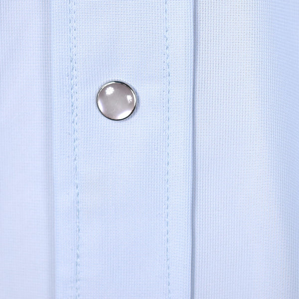 1970s Vintage Sky Blue Polyester Shirt Cats Like Us