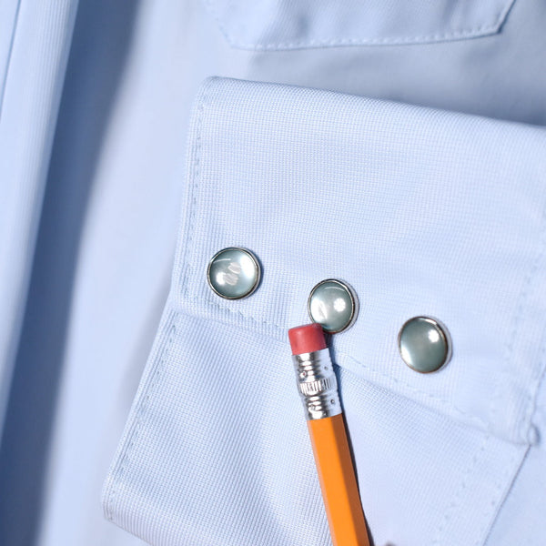1970s Vintage Sky Blue Polyester Shirt Cats Like Us
