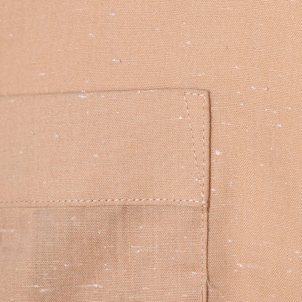 1970s Vintage Tan Pleat Pocket Shirt Cats Like Us
