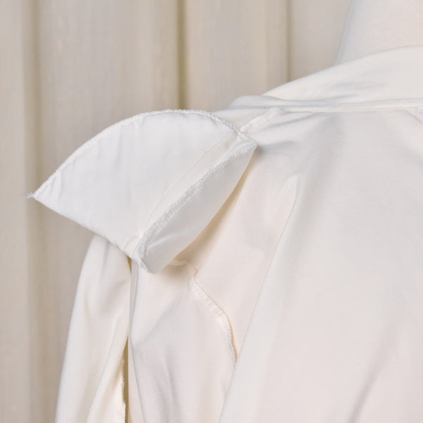 1980s Cream Rose Pearl & Sequin Blouse Cats Like Us