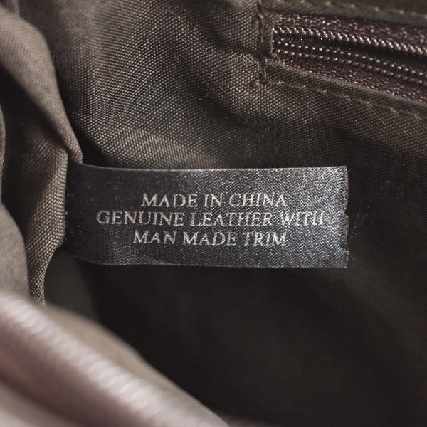 1980s Dark Brown Leather Shoulder Bag Cats Like Us