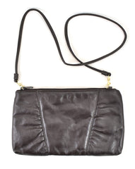 1980s Dark Brown Leather Shoulder Bag
