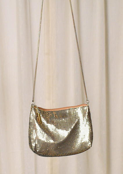 1980s Gold Mesh Vintage Handbag Cats Like Us