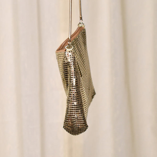 1980s Gold Mesh Vintage Handbag Cats Like Us