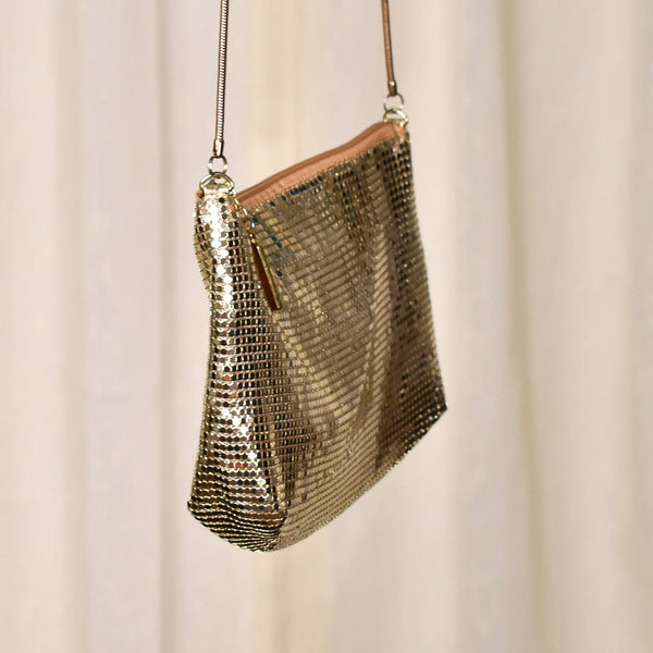 1980s Gold Mesh Vintage Handbag Cats Like Us