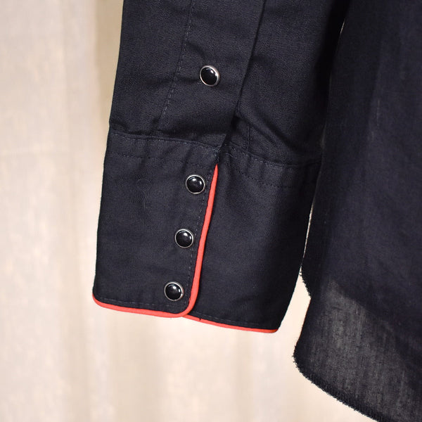 1980s Red Roses Vintage Western Shirt Cats Like Us