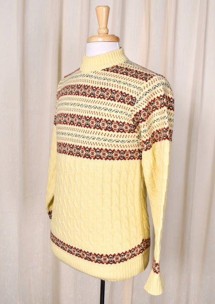 1980s Vintage Faux Fair Isle Sweater Cats Like Us