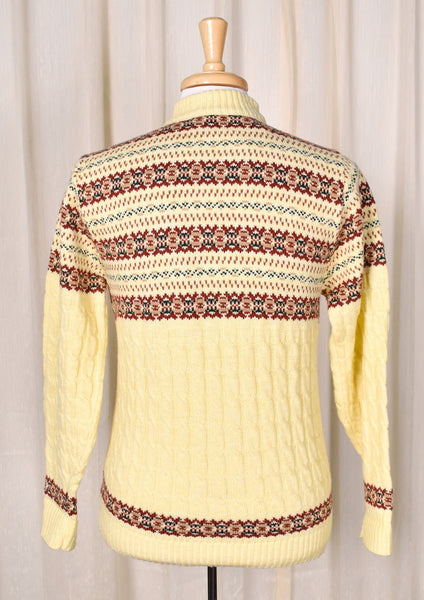1980s Vintage Faux Fair Isle Sweater Cats Like Us