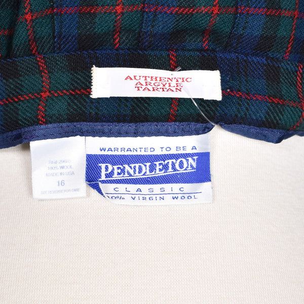 1980s Vintage Green Navy Pleated Skirt Cats Like Us
