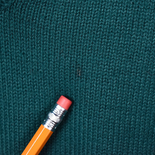 1980s Vintage Green V Neck Sweater Cats Like Us