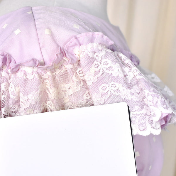 1980s Vintage Lavender & Squares Dress Cats Like Us