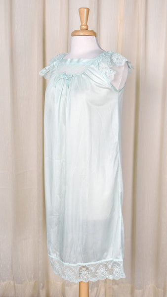 1980s Vintage NWOT Mint Lace Night Gown Cats Like Us