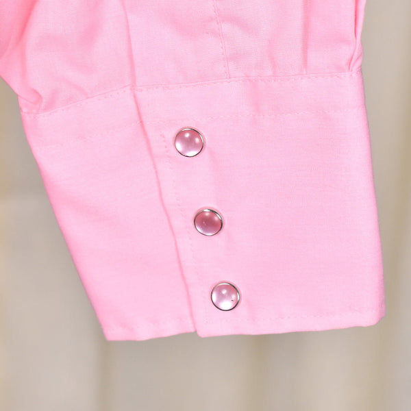 1980s Vintage Pink Roses Shirt & Tie Cats Like Us