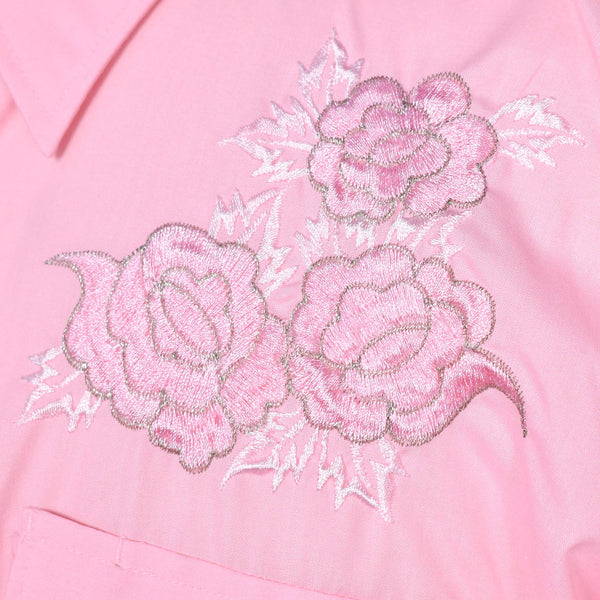 1980s Vintage Pink Roses Shirt & Tie Cats Like Us