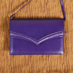 1980s Vintage Purple Messenger Bag
