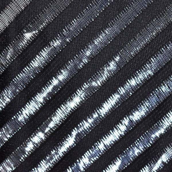 1980s Vintage Silver Stripe Disco Dress Cats Like Us