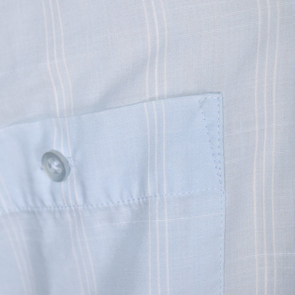 1980s Vintage Sky Blue Check Shirt Cats Like Us