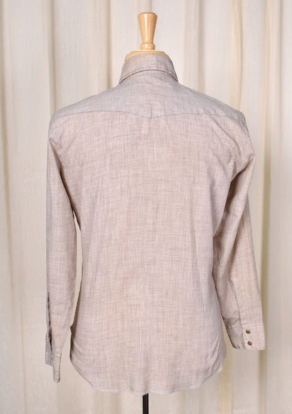 1980s Vintage Tan Wrangler Shirt Cats Like Us