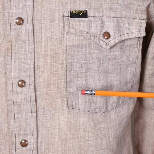 1980s Vintage Tan Wrangler Shirt Cats Like Us