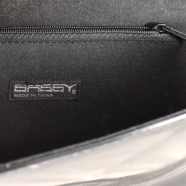 1980s Vintage Vintage Black Large Patent Shoulder Bag by Sassy Cats Like Us