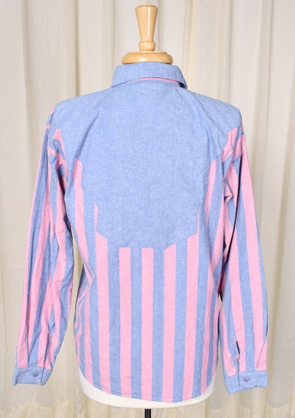 1980s Vintage Western Striped Shirt Set Cats Like Us