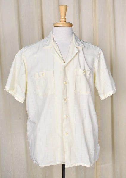 1980s Vintage Yellow Stripe Shirt Cats Like Us