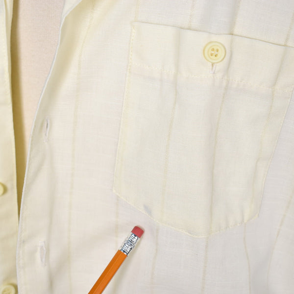 1980s Vintage Yellow Stripe Shirt Cats Like Us