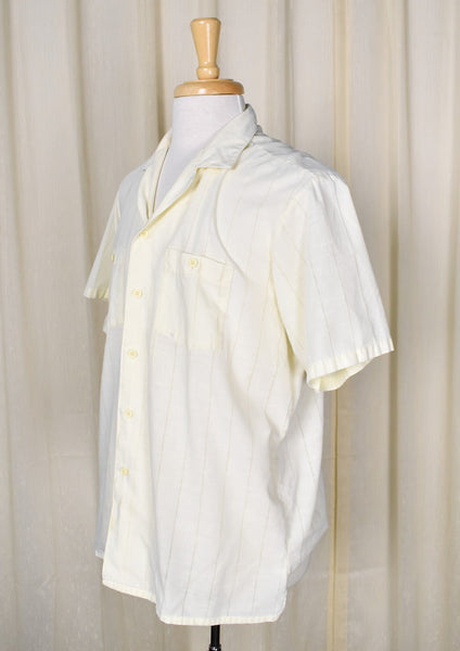 1980s Vintage Yellow Stripe Shirt Cats Like Us