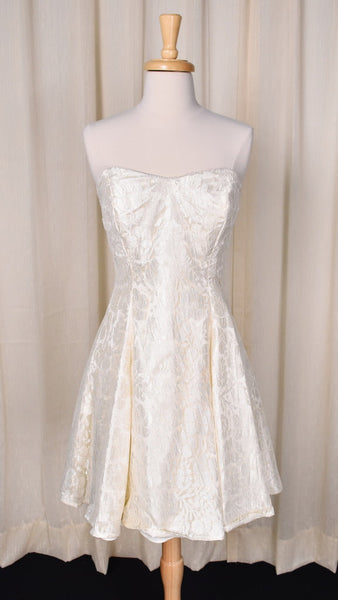1990s Cream Lace Dress Set Cats Like Us