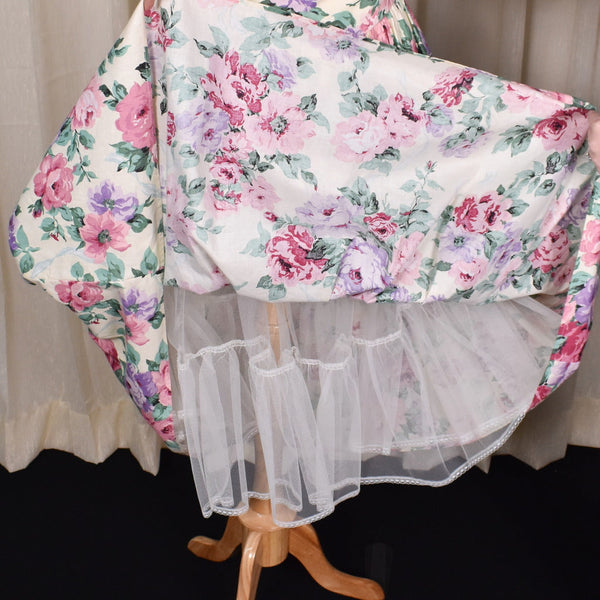 1990s Floral McClintock Dress Cats Like Us