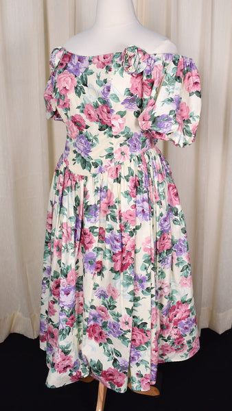 1990s Floral McClintock Dress Cats Like Us