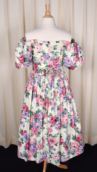 1990s Floral McClintock Dress Cats Like Us