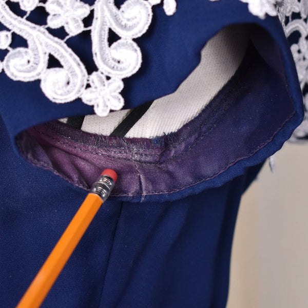 1990s Navy & Lace A-line Dress Cats Like Us